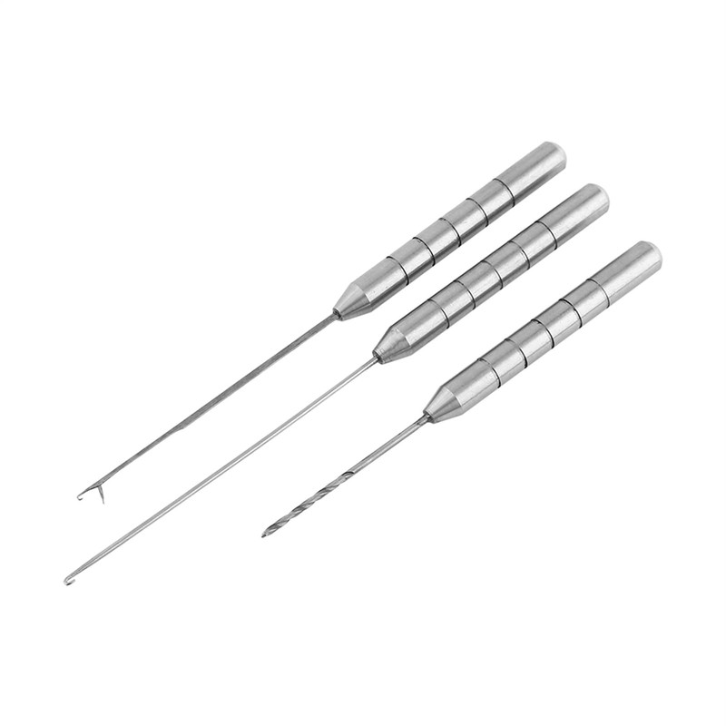 Luatoxry 3Pcs Fishing Bait Needle Set, Aluminum Alloy Baiting Needle