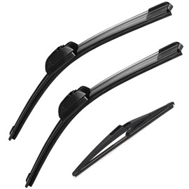 Wenyant Windshield Wiper Blades Original Equipment Automotive Replacement Compatible with 2022-2014 Nissan Rogue, 2022 2019 2018 Kicks, 2020-2013 Pathfinder Wiper Blades Set - 26"/17"/12"(Set of 3)