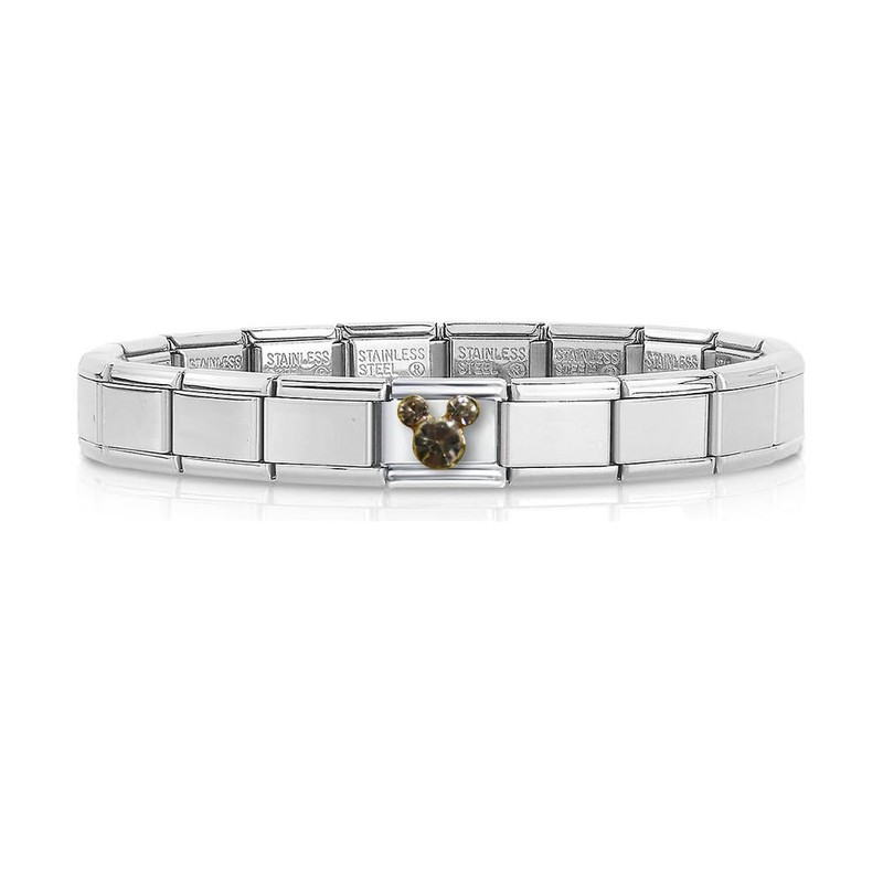 Quiges - 9mm Italian Style Charm Link Module Stainless Steel