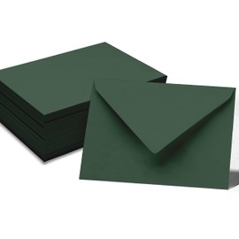 Darling Souvenir A1 Dark-Green Invitation Envelopes (3 5/8 x 5 1/8) Euro V-Flap 80 LBS Ideal for Invitations, Greeting Cards, RSVP, Photo, Wedding, Letters -Packs & Colours Available