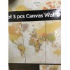 MM 3PCS World Map Home Wall Decor Art Canvas Room