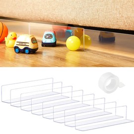 Sonhomay Under Couch Blocker for Pet Toys 12 Pack, Under Couch Bed Furniture Blocker, Clear PVC Couch Guards, Under Bed Blocker with Strong Tape, Stop Pets Toys Messes from Going Under Couch Bed