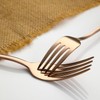 Rose Gold Salad Forks Set of 8, Stainless Steel Silverware