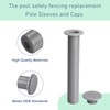 5 Pack Gray Sleeve and Cap Set for Pool Safety