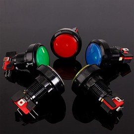 WANGCL 5pcs LED Illuminated Push Button Micro Switch for Arcade Machine Parts