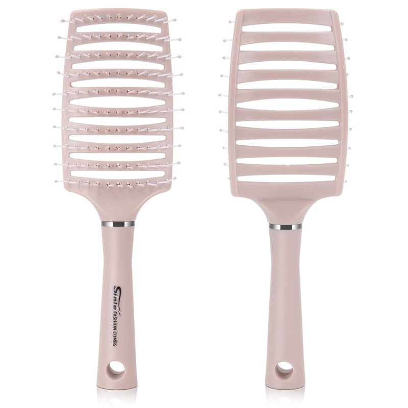 BEWAVEヘアブラシ ブロードライ用 通気性 カーブしたブラシ もつれを解くブラシ レディース メンズ 濡れた髪 乾いた髪 カーリーヘア