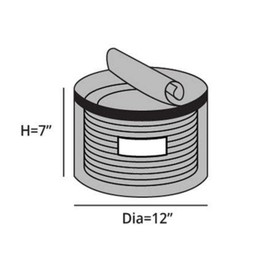 Covermates Keepsakes - Round Dinner Plates Storage – Padded Protection - ID Window - Dish Storage - Slate