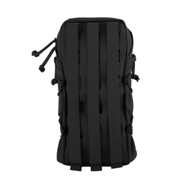 Tactical General Purpose Pocket 12x5 GP Pouch 1.5L Hydration Bag Carrier Backpack Organizer MOLLE + Belt (BK)