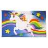 Flaggenfritze® Flag Unicorn Blue with Rainbow 90 x 150 cm