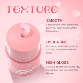 Moisturizing Lip Balms to Smooth Fine Lines Lip Serum and Hydrating Mask with Hyaluronic Acid, Pack of 2, Pink