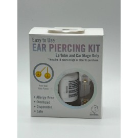 STUDEX EAR PIERCING KIT 4MM GOLD  PLATED  STAINLESS STEEL BALL