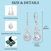 FJ Celtic Knot Dangle Drop Leverback Earrings 925 Sterling Silver