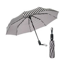 Mr. Pen Windproof Travel Umbrella - Zebra Stripes, Automatic, Compact, Rain & Windproof