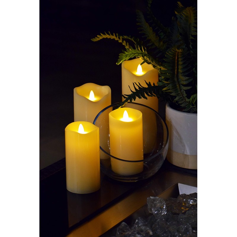 Flameless Candles Flickering Flame Effect (D 3" x H 4")