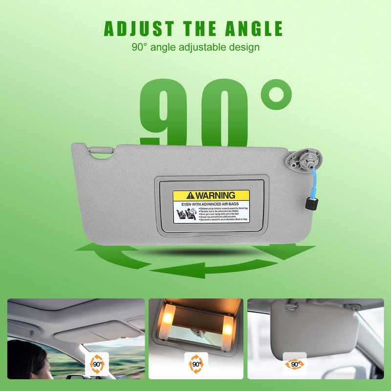 Passenger Right Side Sun Visor for Honda Accord 2008 2009