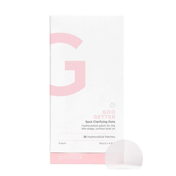 Goo Getter by ZitSticka, Hydrocolloid Patch to Drain and Shrink Zits, 36 Patches