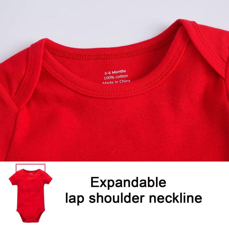 kavkas Short Sleeve Baby Bodysuit Newborn Cotton Vest Soft Undershirts