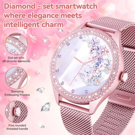 Homailida Smart Watch for Women - Make/Answer Call, 1.32" IP67 Waterproof Fitness Watch with Heart Rate Sleep Monitor, 100+ Sports Modes Activity Tracker, Step Counter Smartwatch (Violet)