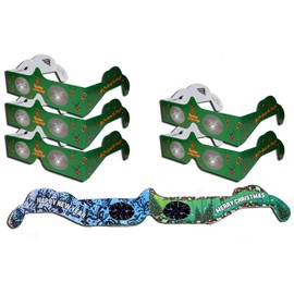 HolidayEyes(R) 6 Pair - 3D Christmas Glasses - REINDEER Christmas Glasses 6 pair variety pack - 5 Reindeer Glasses and 1 Christmas/New Years Fireworks Glasses - ready to wear