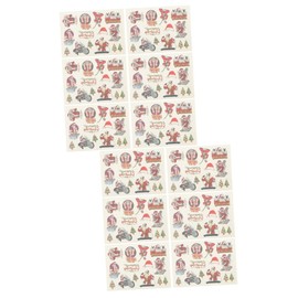 Baluue 2sets Christmas Sticker Xmas Temporary for Kids Adults Waterproof Body Stickers Fake 6sheets*2