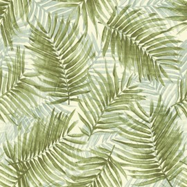 Tommy Bahama - Peel and Stick Designer Wallpaper, Premium Tropical Wallpaper for Bedroom, Powder Room, Kitchen, Self Adhesive, Vinyl, 30.75 Sq Ft Coverage (Escape Route Collection, Seamist)