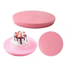 GU Base Giratoria Para Pastel, Cupcakes, Galletas, Rosa Anti