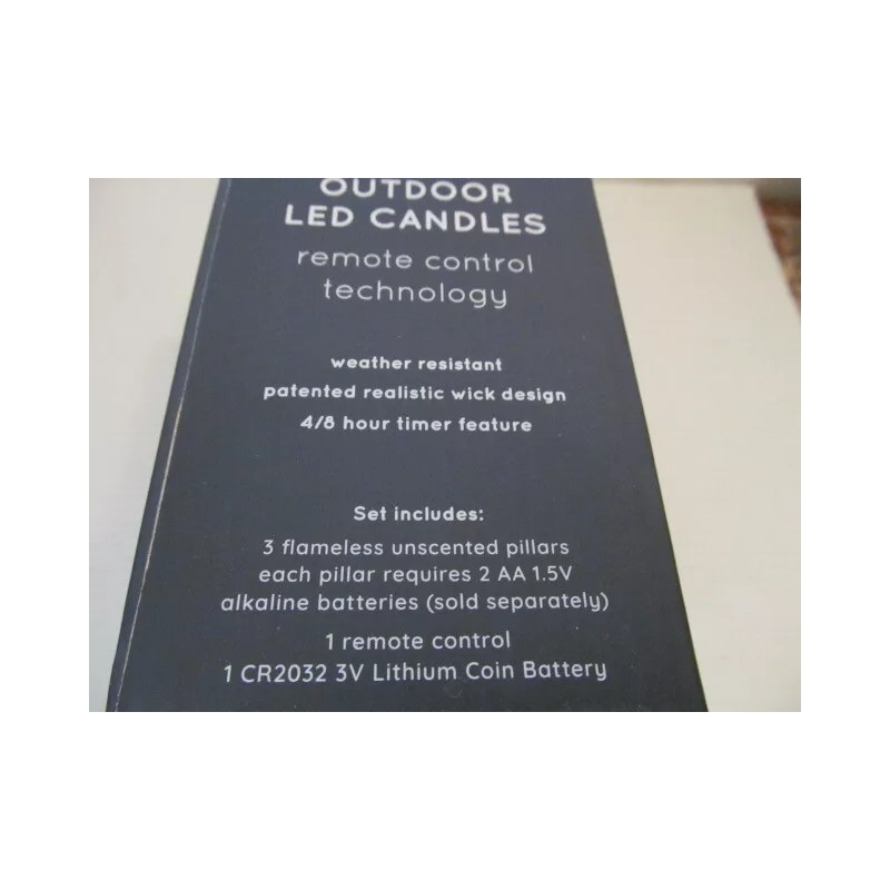 Sterno Home Outdoor LED Color Changing Candles w Remote Control,