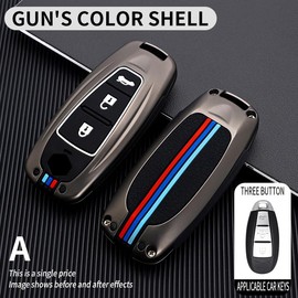 SANRILY Silicone+Zinc Alloy Luminous Key Fob Cover Case Fit for Suzuki Swift Sx4 S-Cross Vitara Ciaz Keyless Key Holder with Keychain Black