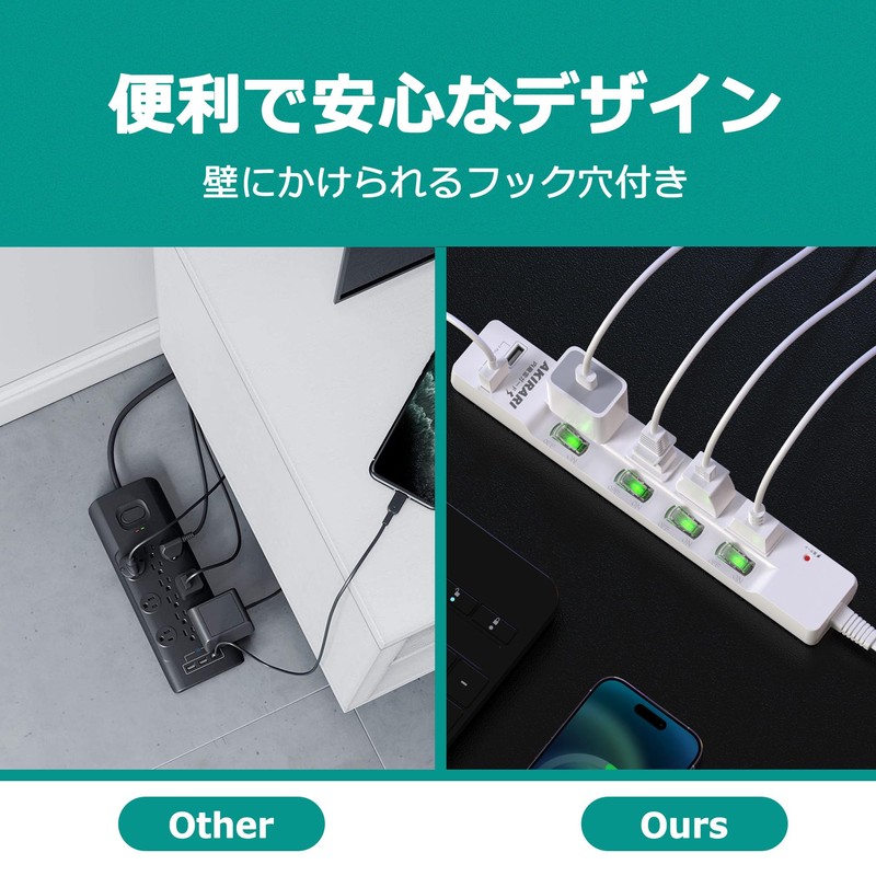 Power Tap, Outlet, USB Included, Lightning Guard, Dust Shutter Included,