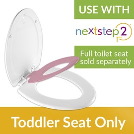 Next Step Toddler Toilet Seat, Insert Only For Use With NextStep2 Toilet Seat, Slow Close, Removable, Round, Pink