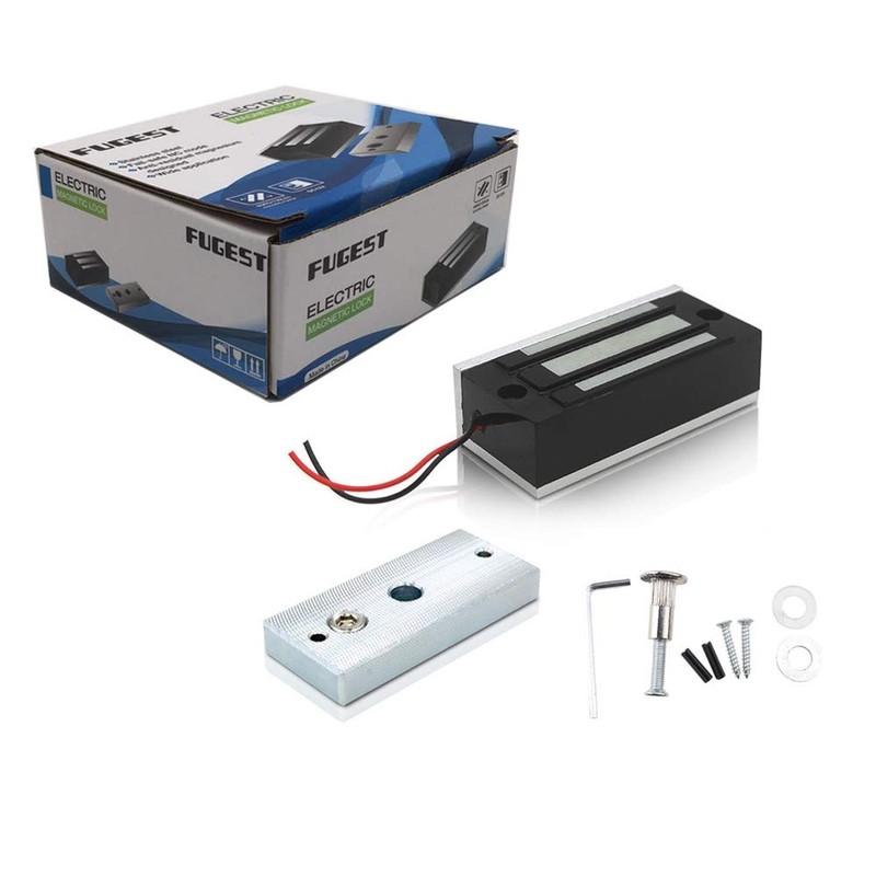 FUGEST Electric Magnetic Lock 60kg 130LBs Holding Force Electric Magnetic