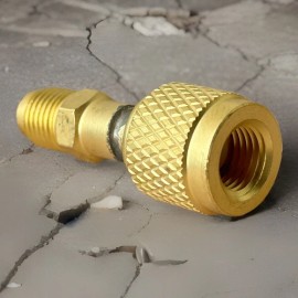 ConstantAir HVAC R32 Reverse Thread 1/4” Female, 1/4” Male Adapter For A2L R454B/R32 Tanks