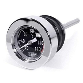 Motorcycle Chopper Oil Temperature Dipstick for Harley 1999up Chrome/Black