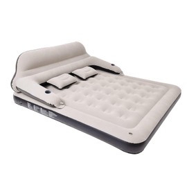 Outraveler King Size Air Mattress Inflatable Bed with Headboard and Pillows,Blow Up Sofabed