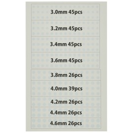 Haikyu Parts CMS-M-RED Circular Metallic Stickers, M, 0.1 - 0.18 inches (3.0 - 4.6 mm), Red, 1 Piece, Plastic Model Sticker