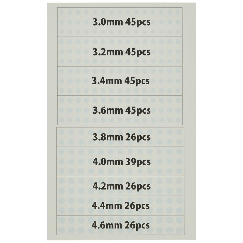 Haikyu Parts CMS-M-RED Circular Metallic Stickers, M, 0.1 - 0.18
