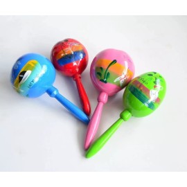 CASTILLO DIDÁCTICO Pack 6 Pzs Maracas De Guaje Musical Mediana De Percusión