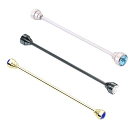 VVCome Collar de piedra de cristal brillante con barra para corbata, corbata y cuello de camisa, para hombres, con caja de regalo