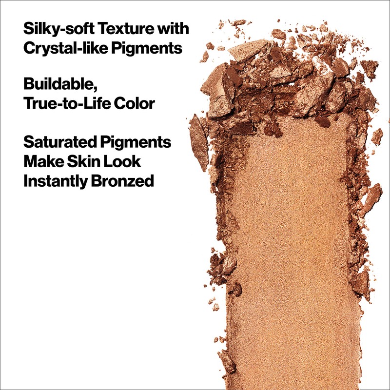 Revlon Skinlights Prismatic Powder Bronzer, Translucent-to-Buildable Coverage, 110 Sunlit Glow,
