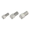 End Piece for Tile Rail Square Profile Corner V2A Brushed