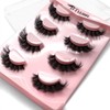 8Pairs Wispy Mink Lashes Fluffy Eye Lashes Natural Look 5D