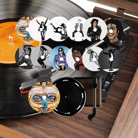 Car Air Freshener Set, 12 Pieces, Vinyl Album Cover Design, Car Vent Clip Diffuser, Retro Record Player Style for Fans Gift (D-Michael)