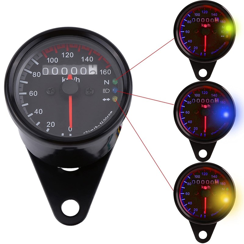 Keenso - Velocímetro odómetro led KMH de 12 V, para