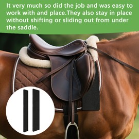 Qwtqwt Replacement for 3 Pcs Equine Saddle Shims 2 Sizes Horse Saddle Pad Shock Absorbing Western Seat Cushion for Equine Protection Supplies