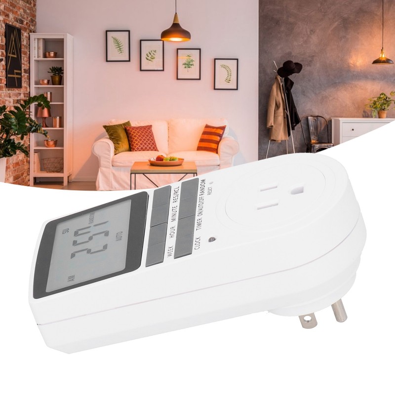 15A LCD Display Energy Saving Timer Socket Outlet Home Appliances