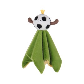Apricot Lamb Football Blanket Cute Comforter Soft Loveys for Baby Boy and Girl, Security Blanket for Babies, Infant and Toddlers, Green 13.8x13.8 Inches