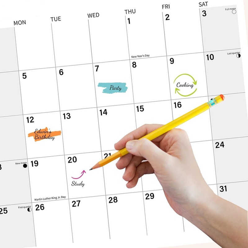 Wall Calendar 2026 Planner Calendar - Fashionable Fun Dachshund Hangable
