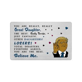 Daughter Funny Card Gifts from Mom Dad - You Are Great Daughter Birthday Mothers Day Graduation Card - Funny Gifts for Adult Girls