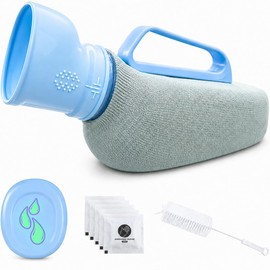 Portable Urinals for Men, 40 fl oz, Soft Silicone Opening