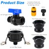 275-330 Gallon IBC Tote Hose Adapter, 2" Camlock Adapter, 2